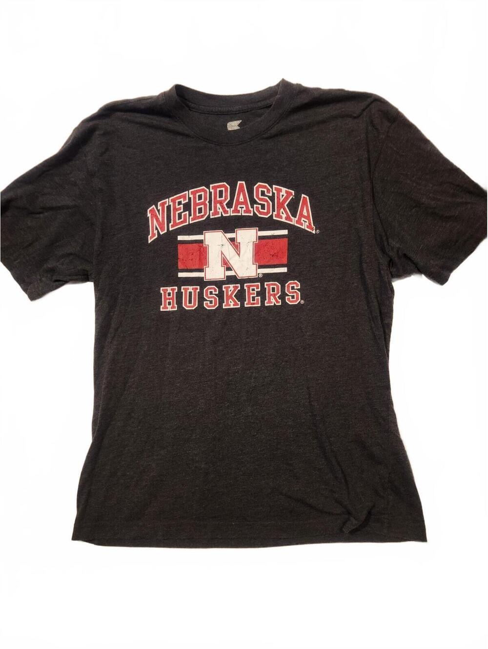 Dark Grey Colosseum Athletics Nebraska short sleeve shirt. Size XL